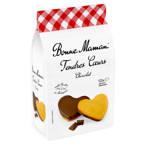 Tendres coeurs nappés au chocolat - Bonne Maman FR - 1