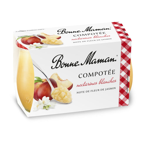 Compotée de Nectarines Blanches note de Fleur de Jasmin - Bonne Maman FR - 1