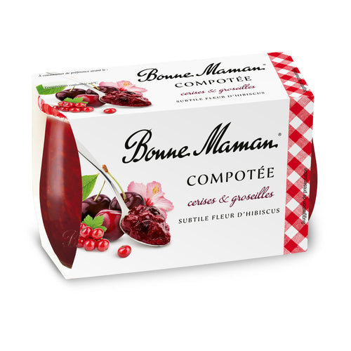 Compotée de Cerises et Groseilles subtile fleur d'Hibiscus - Bonne Maman FR - 1