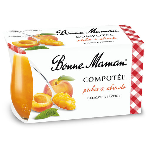 Compotée de Pêches Abricots délicate Verveine - Bonne Maman FR - 1