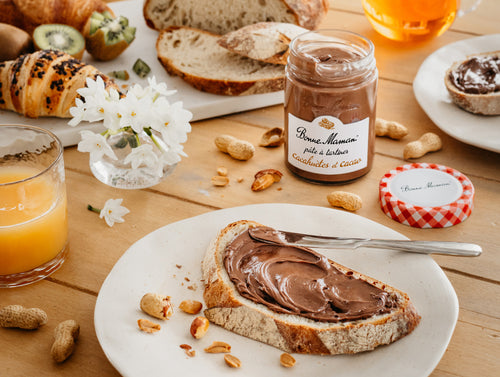 Pâte à tartiner Cacahuètes et Cacao 350g et son tartineur en métal - Bonne Maman FR - 3