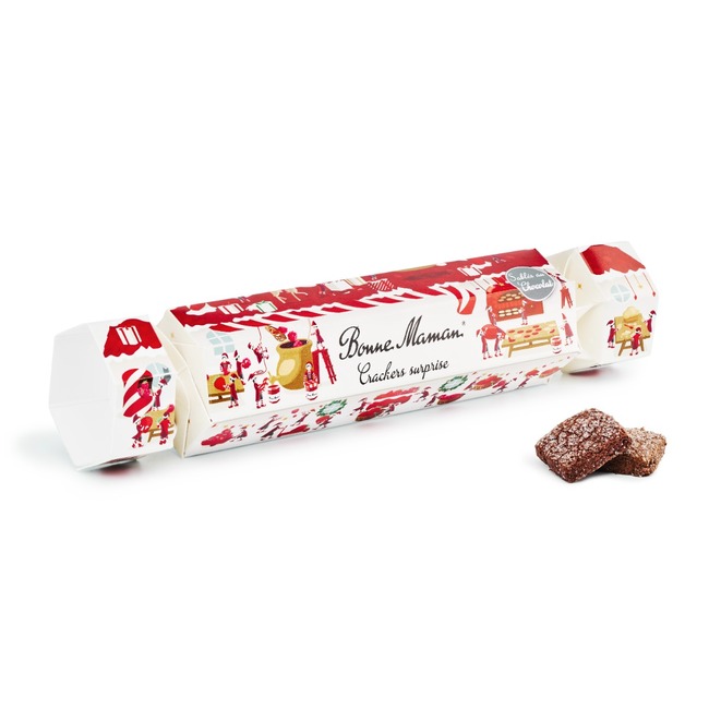 Crackers de Noël à remplir 13x6.5x5.5 cm - Blanc - Marron x1 - Perles & Co