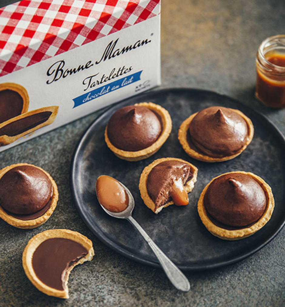 Recette De Tartelettes Au Chocolat Au Lait Cœur Coulant Caramel Beurre ...